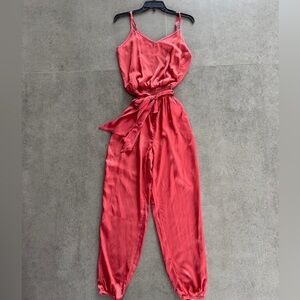 Chic Women's Coral Jumpsuit
